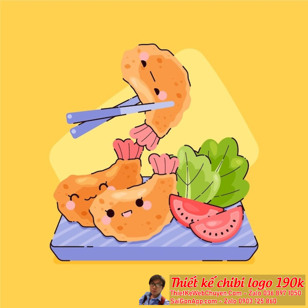 Mẫu thiết kế logo chibi cute sẽ tạo ra một ấn tượng dễ nhớ trong lòng khách hàng.