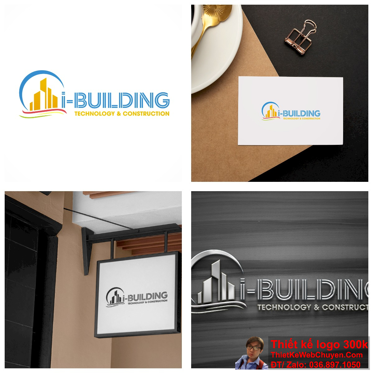 Logo công ty xây dựng kiến trúc i-Building