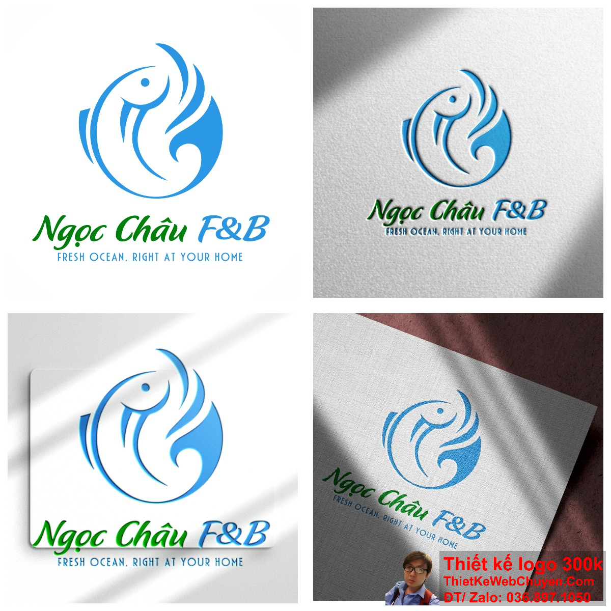 Logo quán ăn Ngọc Châu F&B