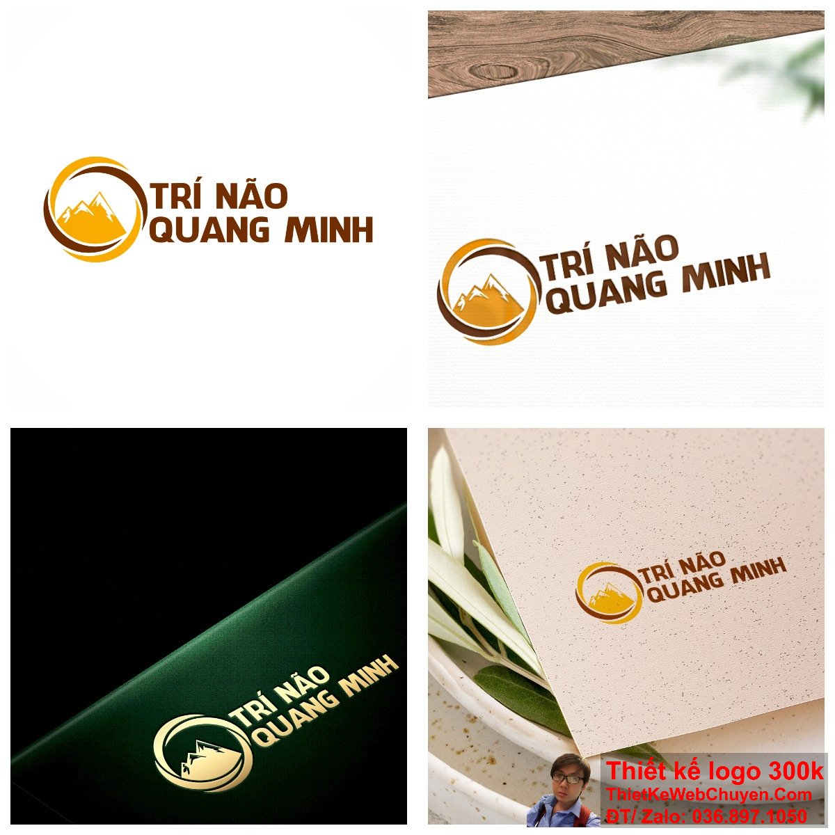 Logo xưởng gỗ Trí Não Quang Minh