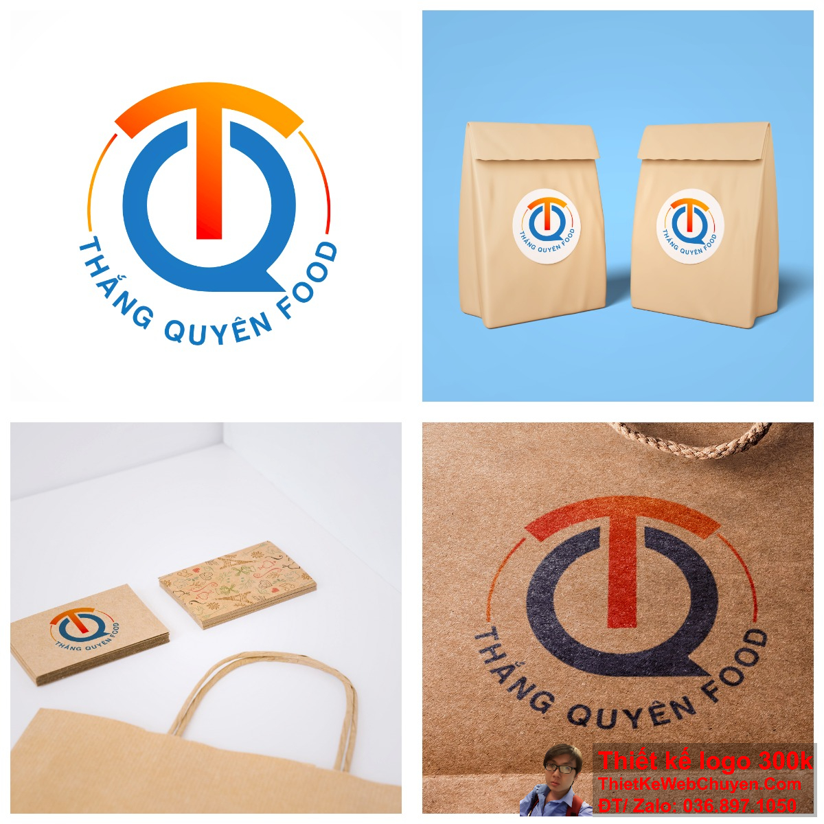 Logo cửa hàng thực phẩm Thắng Quyên Food