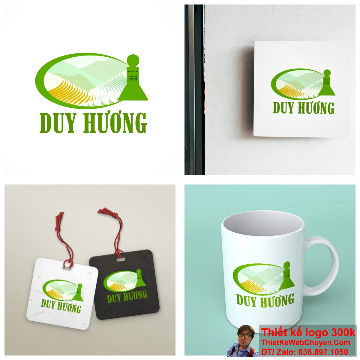 Logo nông nghiệp vùng cao bậc thang Duy Hương