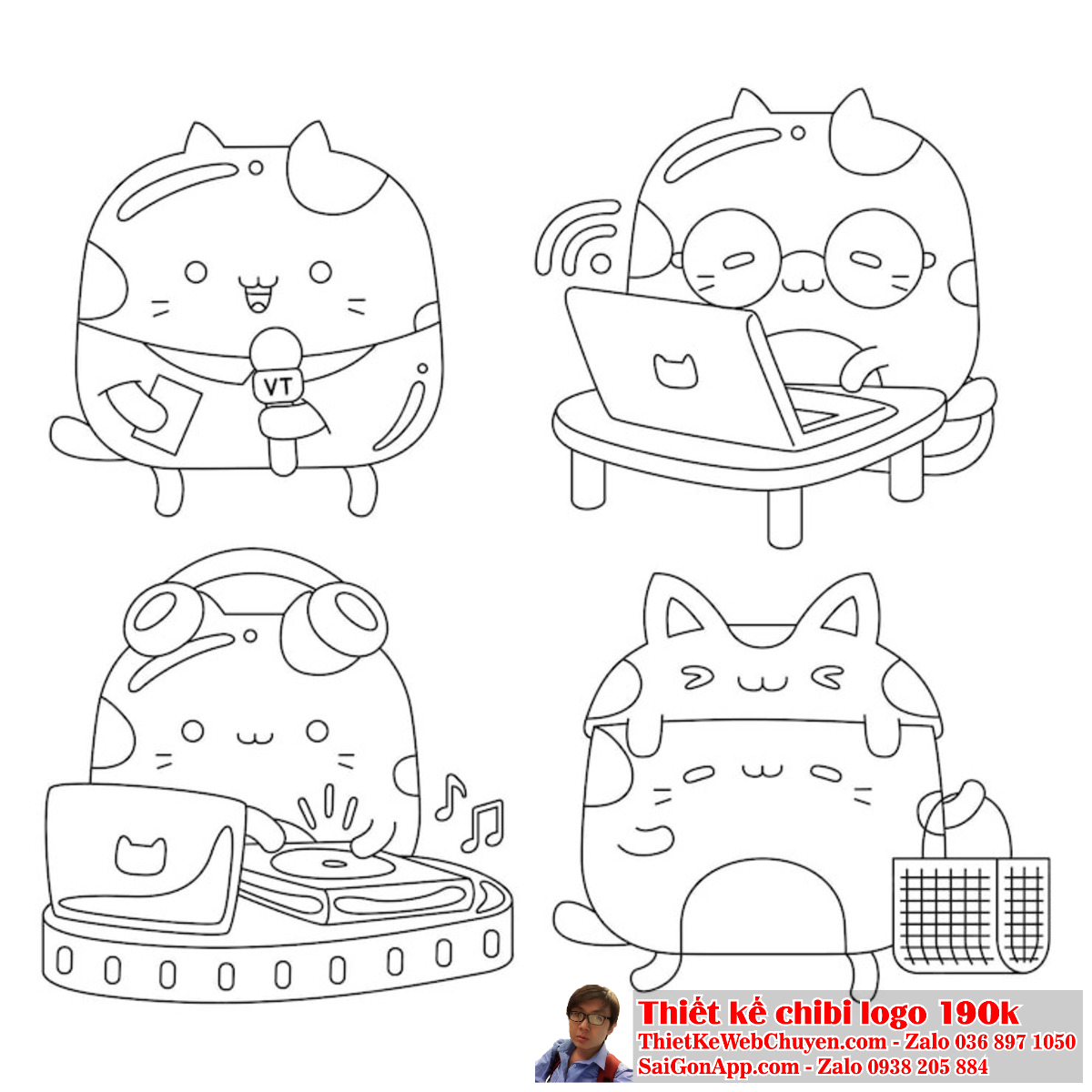 Logo được thiết kế dựa trên tranh tô màu chibi thường mang lại cảm giác vui tươi và hồn nhiên. Tranh tô màu chibi là một phong cách sáng tạo để tạo ra logo độc đáo.