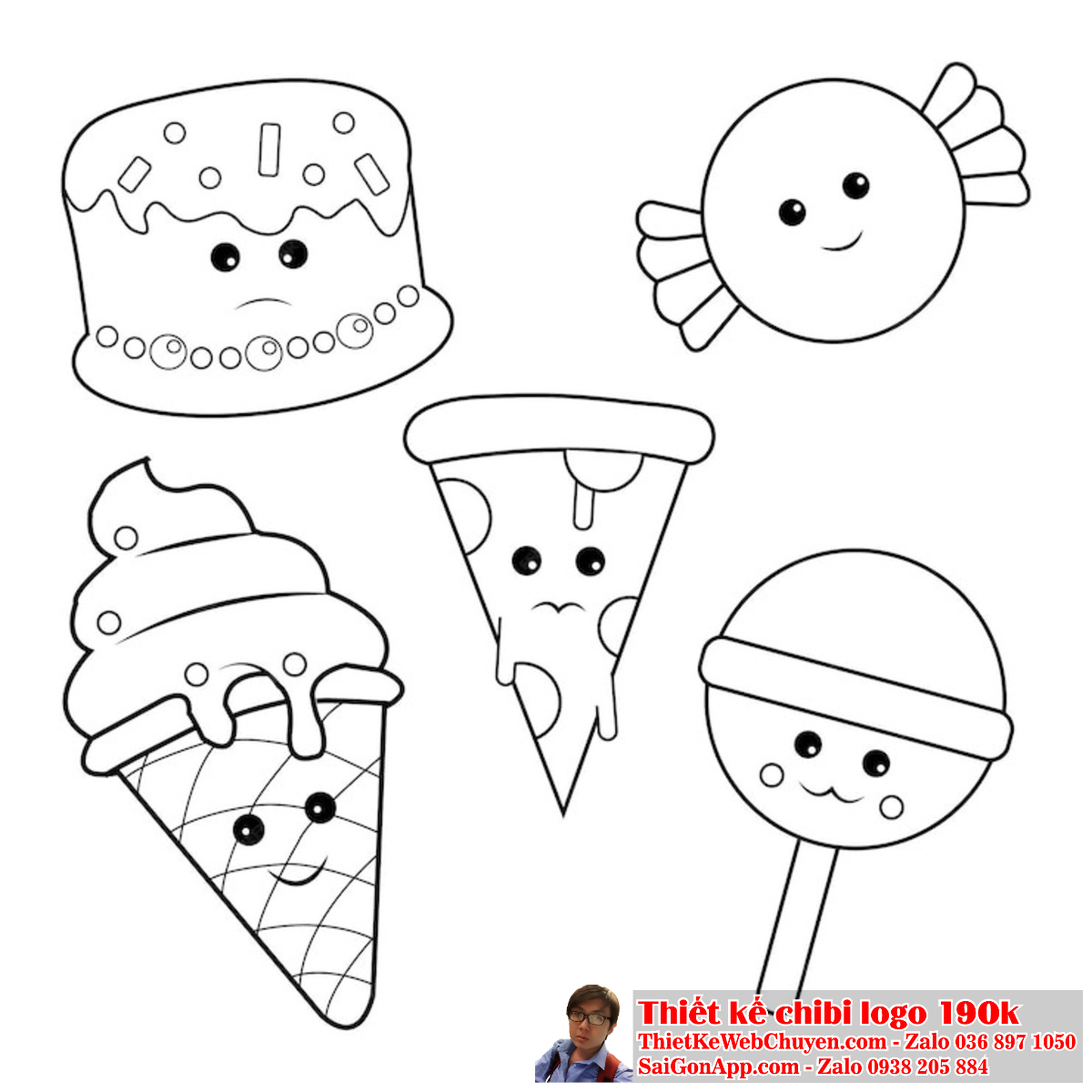 Tranh tô màu chibi là một cách sáng tạo để làm cho logo của bạn nổi bật. Phong cách tranh tô màu chibi thường được ưa chuộng trong thiết kế logo vì tính đáng yêu của nó.