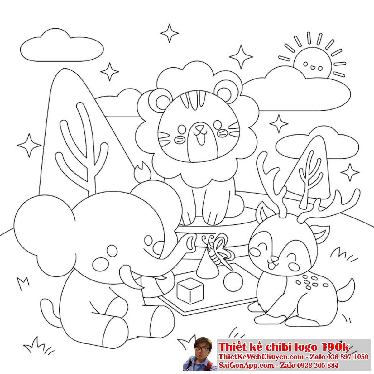 Logo thiết kế dựa trên tranh tô màu chibi có thể làm nổi bật thương hiệu trong lòng khách hàng. Sự kết hợp giữa tranh tô màu chibi và yếu tố của logo giúp thương hiệu nổi bật.