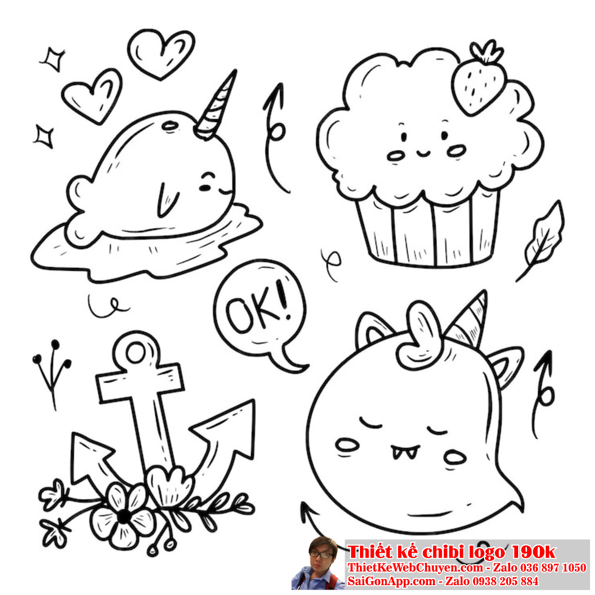 Tranh tô màu chibi là một phong cách sáng tạo và độc đáo để làm cho logo trở nên đặc biệt. Logo được thiết kế với tranh tô màu chibi thường gợi lên cảm giác vui vẻ và hạnh phúc.