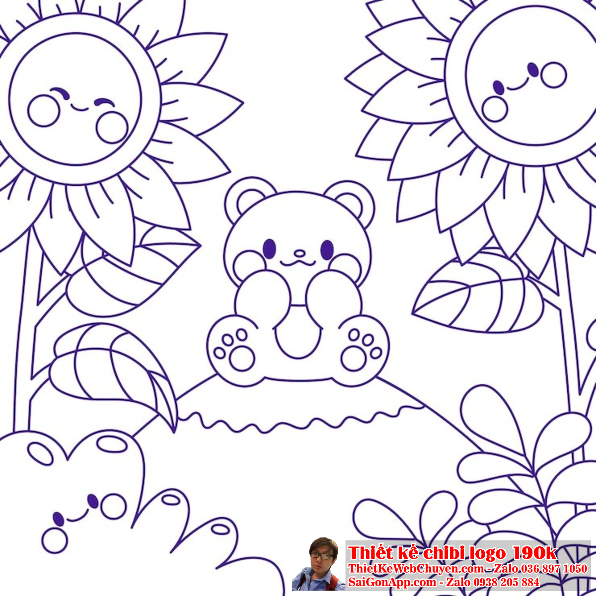 Sự sử dụng màu sắc rực rỡ trong tranh tô chibi làm cho logo trở nên nổi bật và thu hút. Một logo đẹp với tranh tô màu chibi có thể làm nổi bật thương hiệu và tạo ra sự khác biệt.