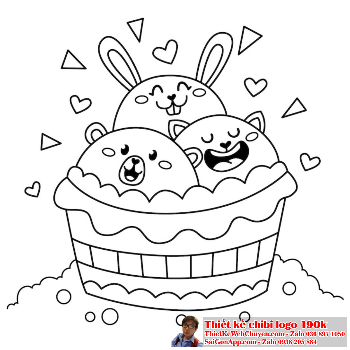 Một logo thiết kế với tranh tô màu chibi có thể làm cho thương hiệu trở nên đáng yêu và thú vị hơn. Tranh tô màu chibi có thể là một lựa chọn hoàn hảo để tạo ra một logo vui nhộn và độc đáo.