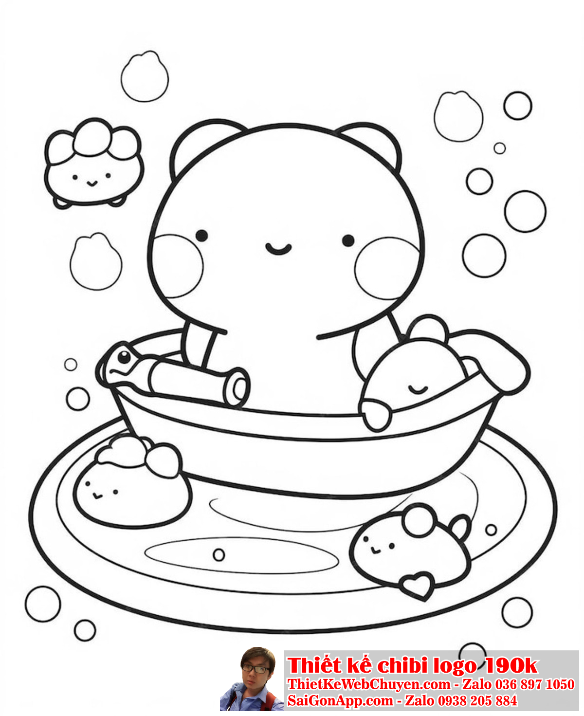 Logo được thiết kế với tranh tô màu chibi thường gây ấn tượng mạnh mẽ với khách hàng. Thiết kế logo độc đáo bằng cách sử dụng tranh tô màu chibi để làm nổi bật thương hiệu.