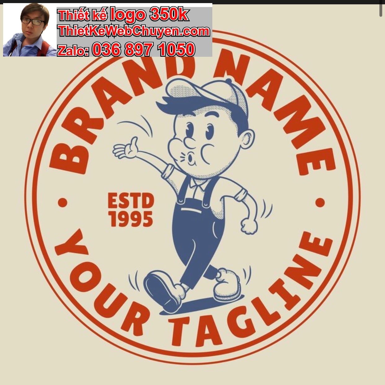 Thiết kế logo công ty retro giá rẻ