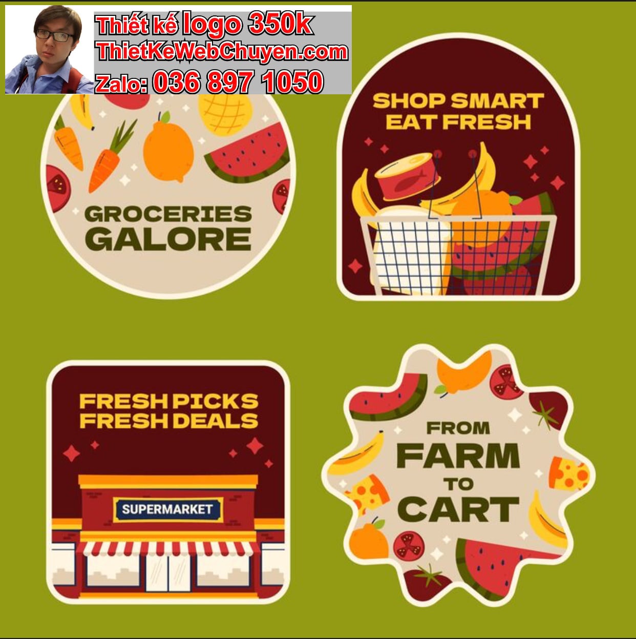 Thiết kế logo công ty siêu thị mini giá rẻ