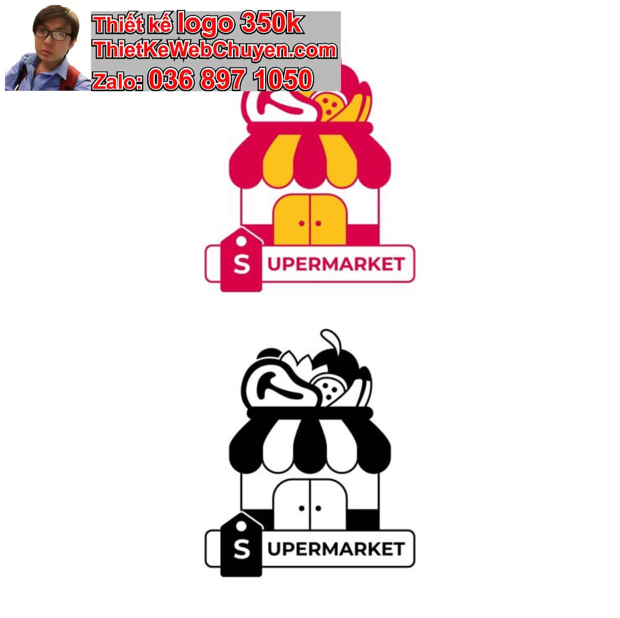 Thiết kế logo công ty siêu thị mini giá rẻ