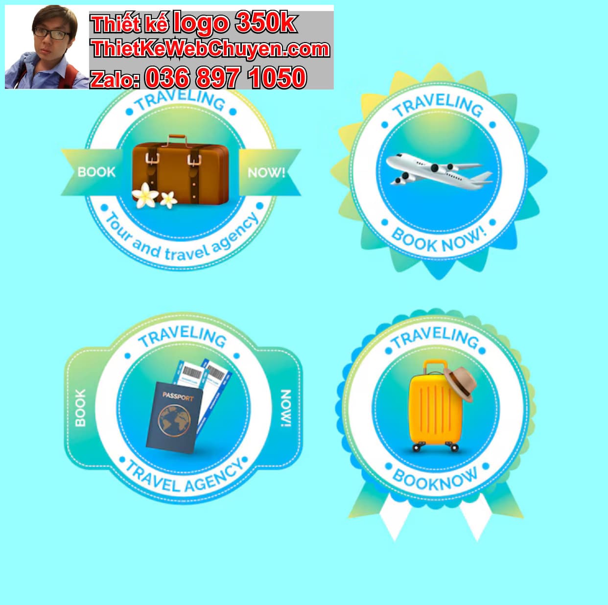 Thiết kế logo công ty travel giá rẻ